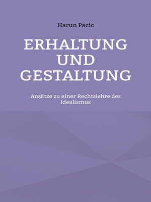 cover image of Erhaltung und Gestaltung